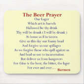ユーモアのあるなビールTシャツ及びギフトのビール祈りの言葉! マウスパッド (正面)