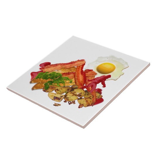 ユーモアのあるなベーコンのためのケチャップによって行くSquatchin タイル (側面)