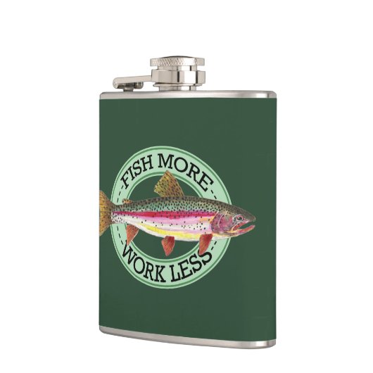 ユーモアのあるなマスの魚釣り フラスク (左)