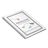 ユーモアのあるなメモ帳のスペリングはfer burdsです ノートブック (右側)