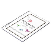 ユーモアのあるなメモ帳のスペリングはfer burdsです ノートブック (左側)