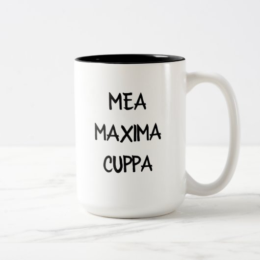 ユーモアのあるなラテン系のカトリック教徒Meaの最高Cuppa ツートーンマグカップ (右)