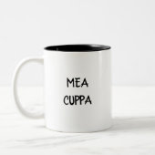 ユーモアのあるなラテン系のカトリック教徒Mea Cuppa ツートーンマグカップ (左)