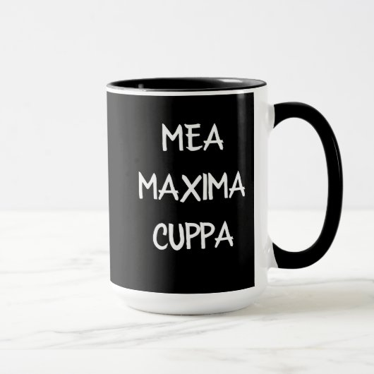 ユーモアのあるなラテン系のカトリック教徒Mea Cuppa マグカップ (右)