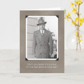 ユーモアのあるなヴィンテージのバースデー・カード、よく見る罪 カード (黄色い花)