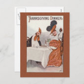 ユーモアのあるなヴィンテージの感謝祭の夕食の郵便はがきRepr シーズンポストカード (正面/裏面)