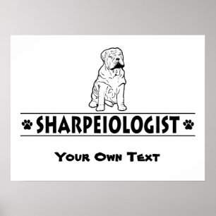 ユーモアのあるな中国語Shar-Pei ポスター