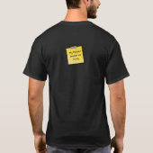 ユーモアのあるな付箋の暗闇のTシャツ Tシャツ (裏面)