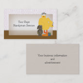 ユーモアのあるな便利屋の修理人サービスのためのテンプレート 名刺 (正面/裏面)