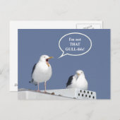ユーモアのあるな叫ぶカモメのおもしろいな郵便はがき ポストカード (正面/裏面)