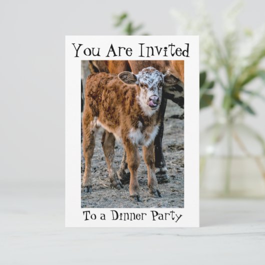 ユーモアのあるな夕食のパーティの招待状の~のおもしろいな~ 招待状 (スタンド正面)