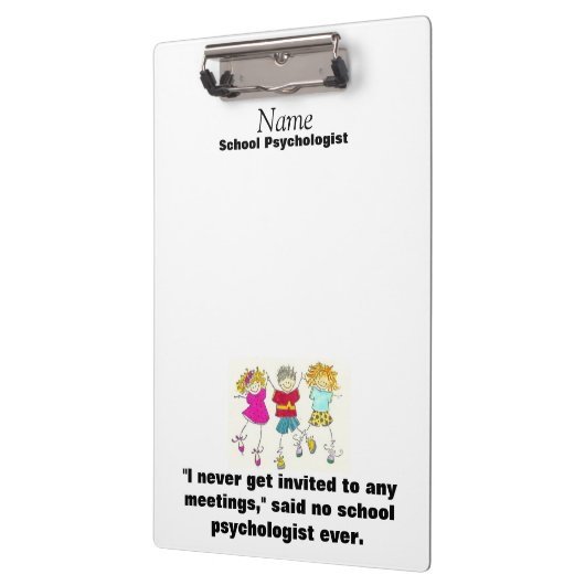 ユーモアのあるな学校の心理学者のクリップボード クリップボード (左)