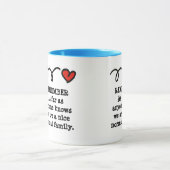 ユーモアのあるな家族の引用文のおもしろマグカップ マグカップ (中央)