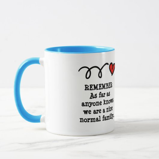 ユーモアのあるな家族の引用文のおもしろマグカップ マグカップ (左)