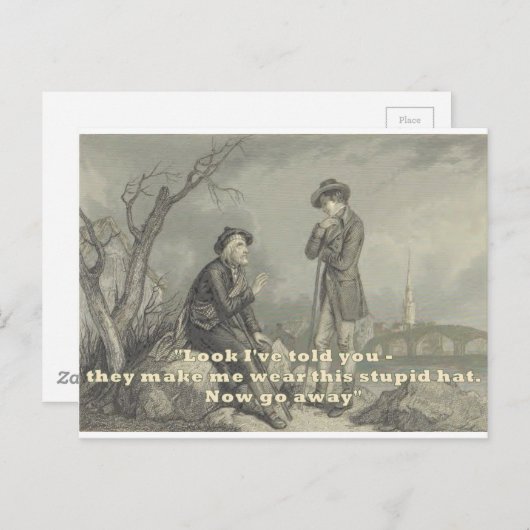 ユーモアのあるな挨拶状のおもしろいのスコットランド人の誕生日 ポストカード (正面/裏面)