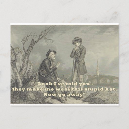 ユーモアのあるな挨拶状のおもしろいのスコットランド人の誕生日 ポストカード (正面)