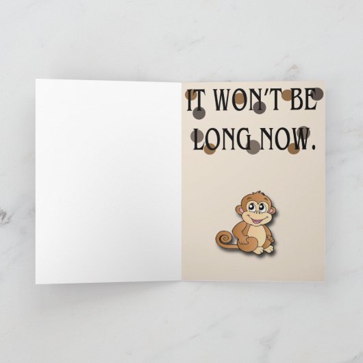 ユーモアのあるな挨拶状を"言いなさい"か猿をした何が カード (内部)