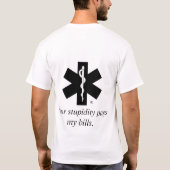 ユーモアのあるな生命ティーのEMSの星- Tシャツ (裏面)