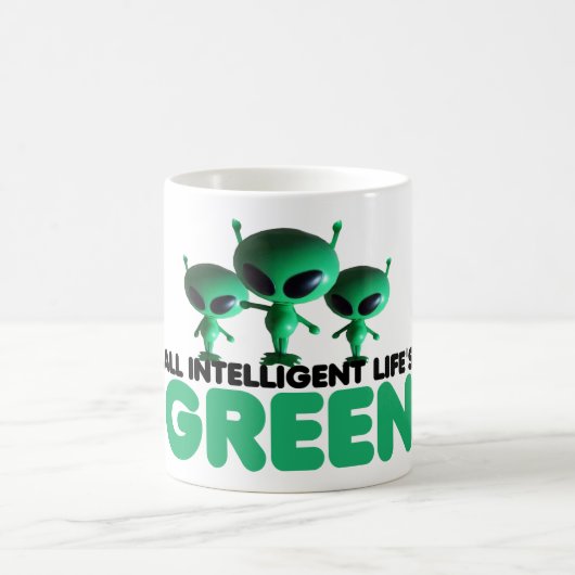 ユーモアのあるな緑 コーヒーマグカップ (中央)