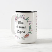 ユーモアのあるな花のカトリック教徒Meaの最高Cuppa ツートーンマグカップ (正面左)