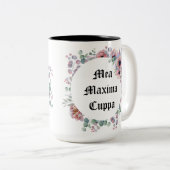 ユーモアのあるな花のカトリック教徒Meaの最高Cuppa ツートーンマグカップ (正面右)