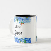 ユーモアのあるな花のカトリック教徒Mea Cuppa ツートーンマグカップ (正面左)