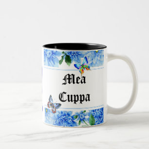 ユーモアのあるな花のカトリック教徒Mea Cuppa ツートーンマグカップ