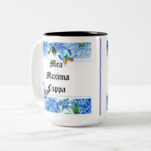 ユーモアのあるな花のカトリック教徒Mea Cuppa ツートーンマグカップ (正面左)