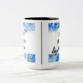 ユーモアのあるな花のカトリック教徒Mea Cuppa ツートーンマグカップ (中央)