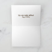 ユーモアのあるな誕生日のためのヤギのまばたき カード (内部)