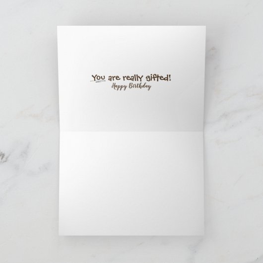 ユーモアのあるな誕生日のためのヤギのまばたき カード (内部)