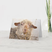 ユーモアのあるな誕生日のためのヤギのまばたき カード (正面)