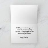 ユーモアのあるな誕生日の太平洋のゾウアザラシの写真 カード (内部)