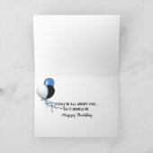 ユーモアのあるな誕生日の虎猫猫 カード (内部)