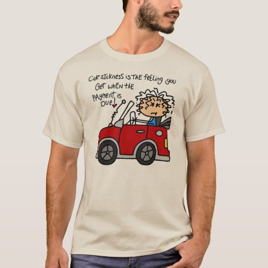 ユーモアのあるな車酔い Tシャツ (正面)