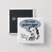 ユーモアのあるな食事療法の大食家自由に 缶バッジ (正面&裏面)