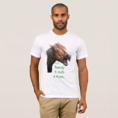 ユーモアのあるな馬:  美しいはそのような悪態です Tシャツ (正面フル)