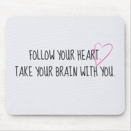 ユーモアのあるアドバイスとハート マウスパッド