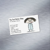 ユーモアのあるイラストレーション |パジャマのキャラクター マグネット名刺 (インサイチュ)