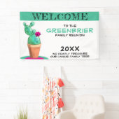 ユーモアのあるカスタムウェルカムファミリー懇親会サボテン 横断幕 (インサイチュ)