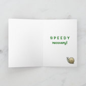 ユーモアのあるカタツムリ「スピーディ回復」カード カード (内部)