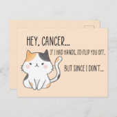ユーモアのあるガン患者、猫好き ポストカード (正面/裏面)