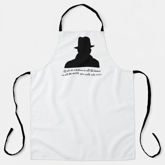 ユーモアのあるクラシック映画ラバーキッチン エプロン (正面)