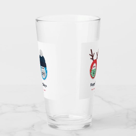 ユーモアのあるクリスマスとハヌッカマスクカスタム タンブラーグラス (左)