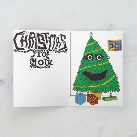 ユーモアのあるクリスマスカード シーズンカード (内部)