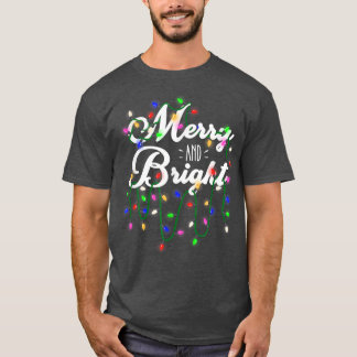 ユーモアのあるクリスマスツリーのイルミネーションとホリデーシーズンのお祝い, Tシャツ
