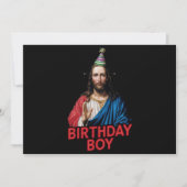 ユーモアのあるクリスマス イエス 誕生日ボーイ シーズンカード (正面)