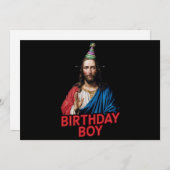 ユーモアのあるクリスマス イエス 誕生日ボーイ シーズンカード (正面/裏面)