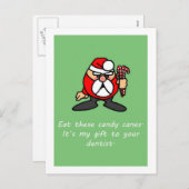 ユーモアのあるクリスマス ポストカード 失礼なサンタ (正面/裏面)