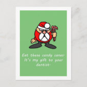 ユーモアのあるクリスマス ポストカード 失礼なサンタ (正面)